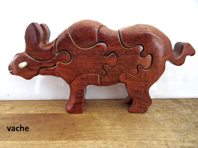 Puzzle en bois - vache